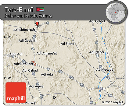 Shaded Relief Map of Tera-Emnī