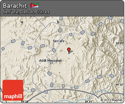 Shaded Relief Map of Barachit