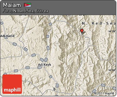 Shaded Relief Map of Maiam