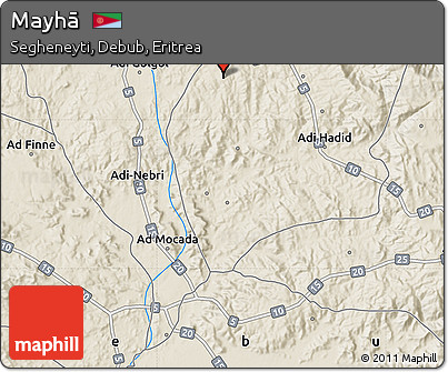 Shaded Relief Map of Mayhā