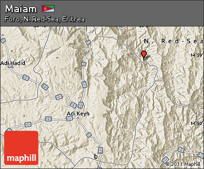 Shaded Relief Map of Maiam
