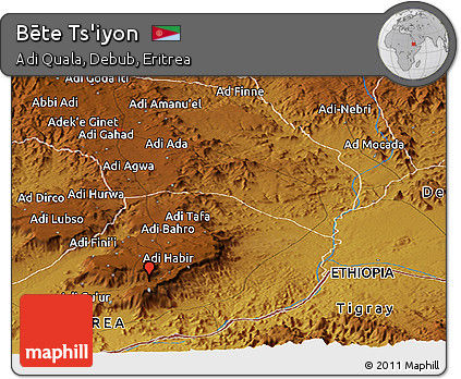 Physical Panoramic Map of Bēte Ts'iyon