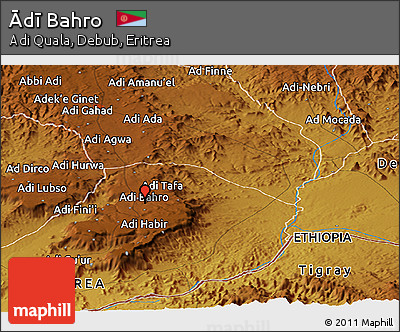 Physical Panoramic Map of Ādī Bahro
