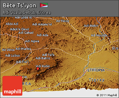 Physical Panoramic Map of Bēte Ts'iyon