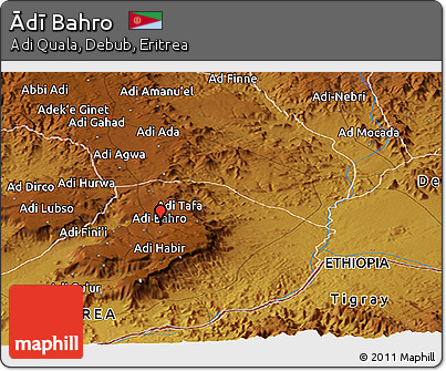 Physical Panoramic Map of Ādī Bahro