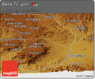 Physical Panoramic Map of Bēte Ts'iyon