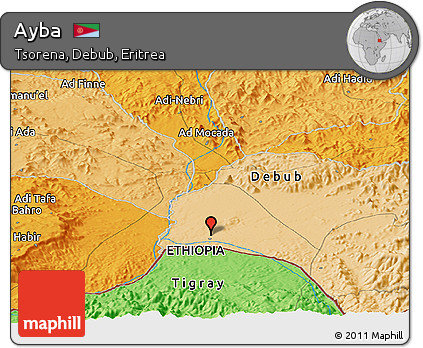Political Panoramic Map of Ayba