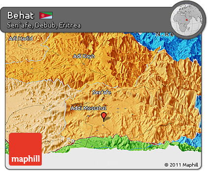 Political Panoramic Map of Behat