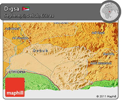 Political Panoramic Map of Digsa