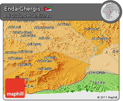 Political Panoramic Map of Enda-Ghergis