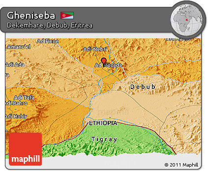 Political Panoramic Map of Gheniseba
