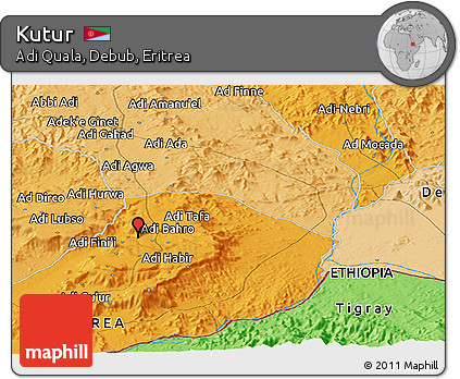 Political Panoramic Map of Kutur
