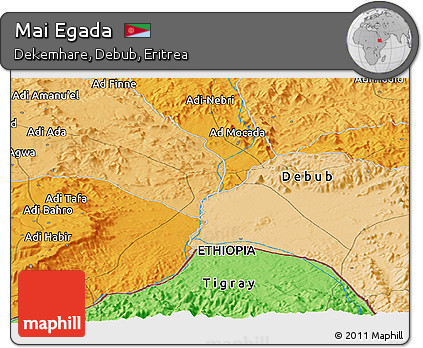 Political Panoramic Map of Mai Egada