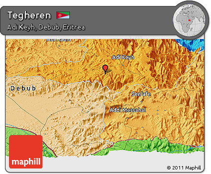Political Panoramic Map of Tegheren