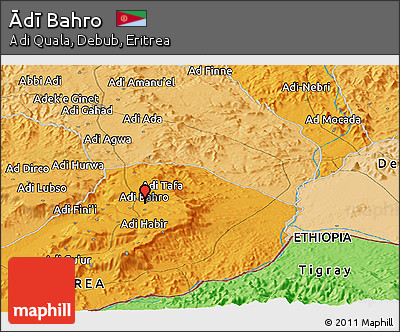 Political Panoramic Map of Ādī Bahro