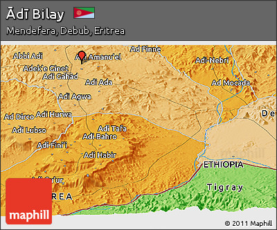 Political Panoramic Map of Ādī Bilay
