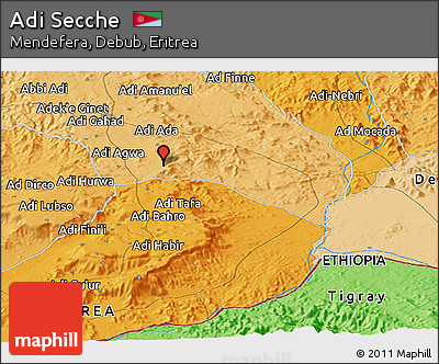 Political Panoramic Map of Adi Secche