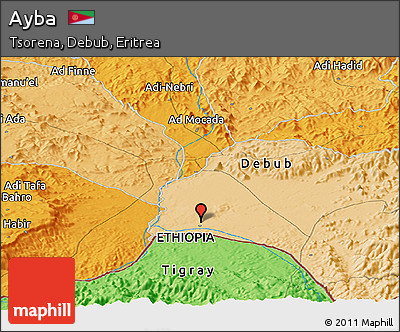 Political Panoramic Map of Ayba