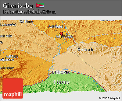 Political Panoramic Map of Gheniseba