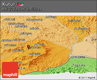 Political Panoramic Map of Kutur