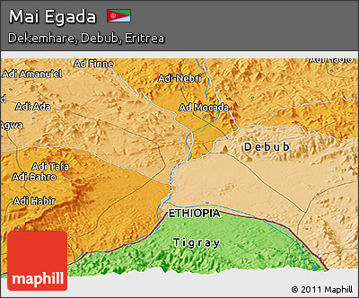 Political Panoramic Map of Mai Egada
