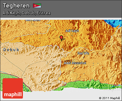 Political Panoramic Map of Tegheren