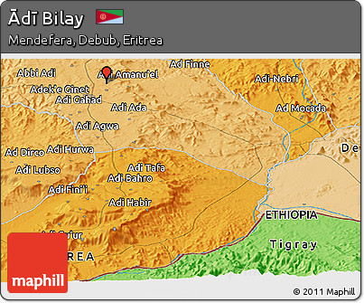 Political Panoramic Map of Ādī Bilay