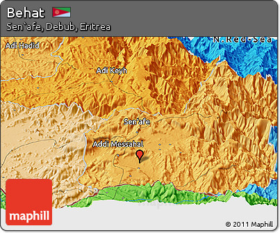 Political Panoramic Map of Behat