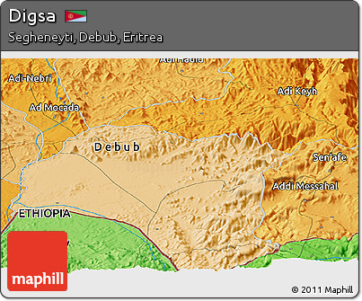 Political Panoramic Map of Digsa