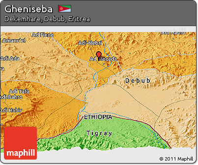 Political Panoramic Map of Gheniseba
