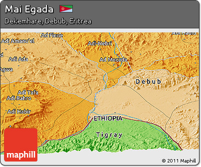 Political Panoramic Map of Mai Egada