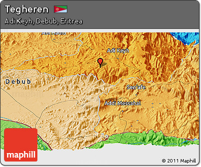 Political Panoramic Map of Tegheren