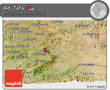 Satellite Panoramic Map of Adi Tafa