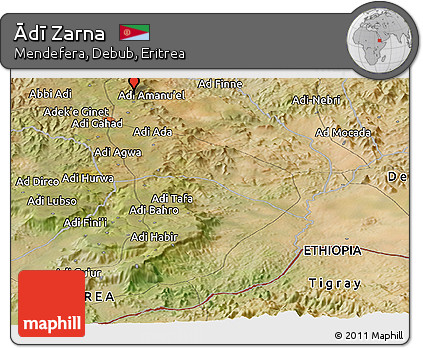 Satellite Panoramic Map of Ādī Zarna