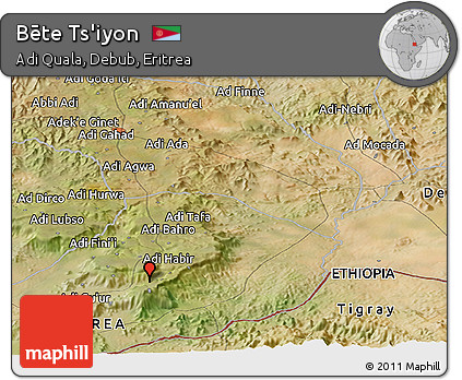 Satellite Panoramic Map of Bēte Ts'iyon