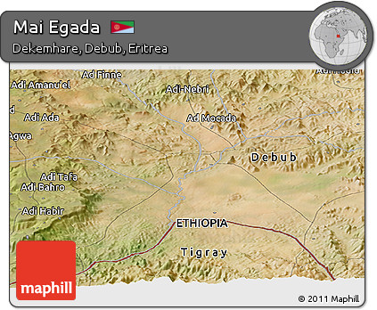 Satellite Panoramic Map of Mai Egada