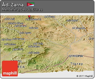 Satellite Panoramic Map of Ādī Zarna