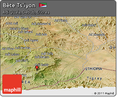 Satellite Panoramic Map of Bēte Ts'iyon