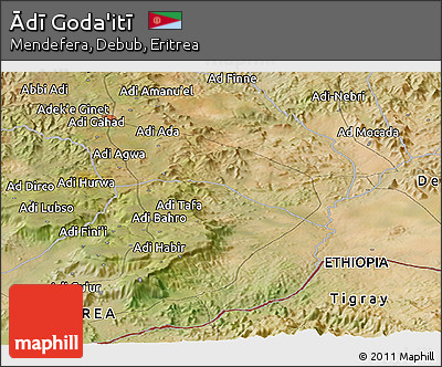 Satellite Panoramic Map of Ādī Goda'itī