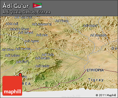 Satellite Panoramic Map of Ādī Gu'ur