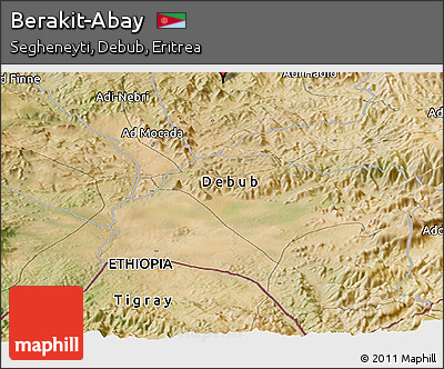 Satellite Panoramic Map of Berakit-Abay