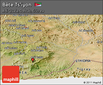 Satellite Panoramic Map of Bēte Ts'iyon