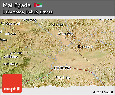 Satellite Panoramic Map of Mai Egada