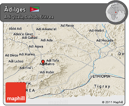 Shaded Relief Panoramic Map of Ādilges