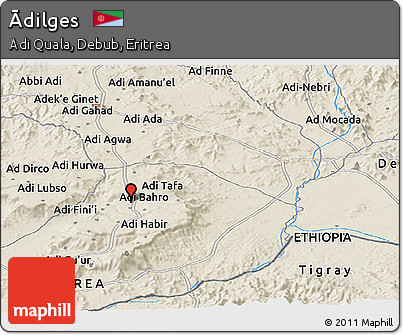 Shaded Relief Panoramic Map of Ādilges