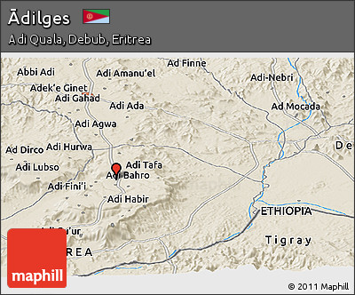 Shaded Relief Panoramic Map of Ādilges