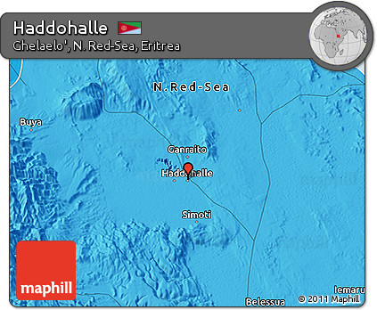 Political 3D Map of Haddohalle