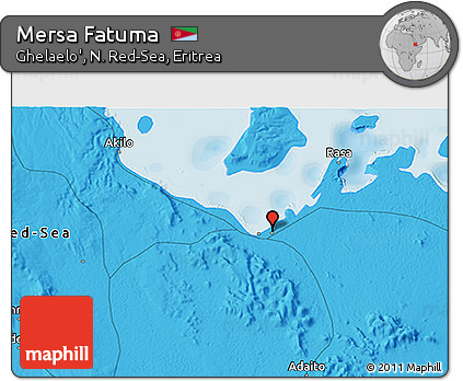Political 3D Map of Mersa Fatuma