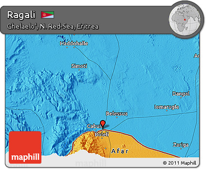Political 3D Map of Ragali