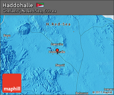 Political 3D Map of Haddohalle